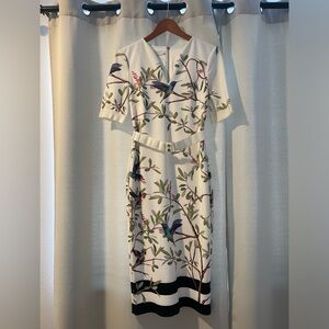 Ted Baker Everly Highgrove Hummingbird Sleeved Bodycon Dress Size 2